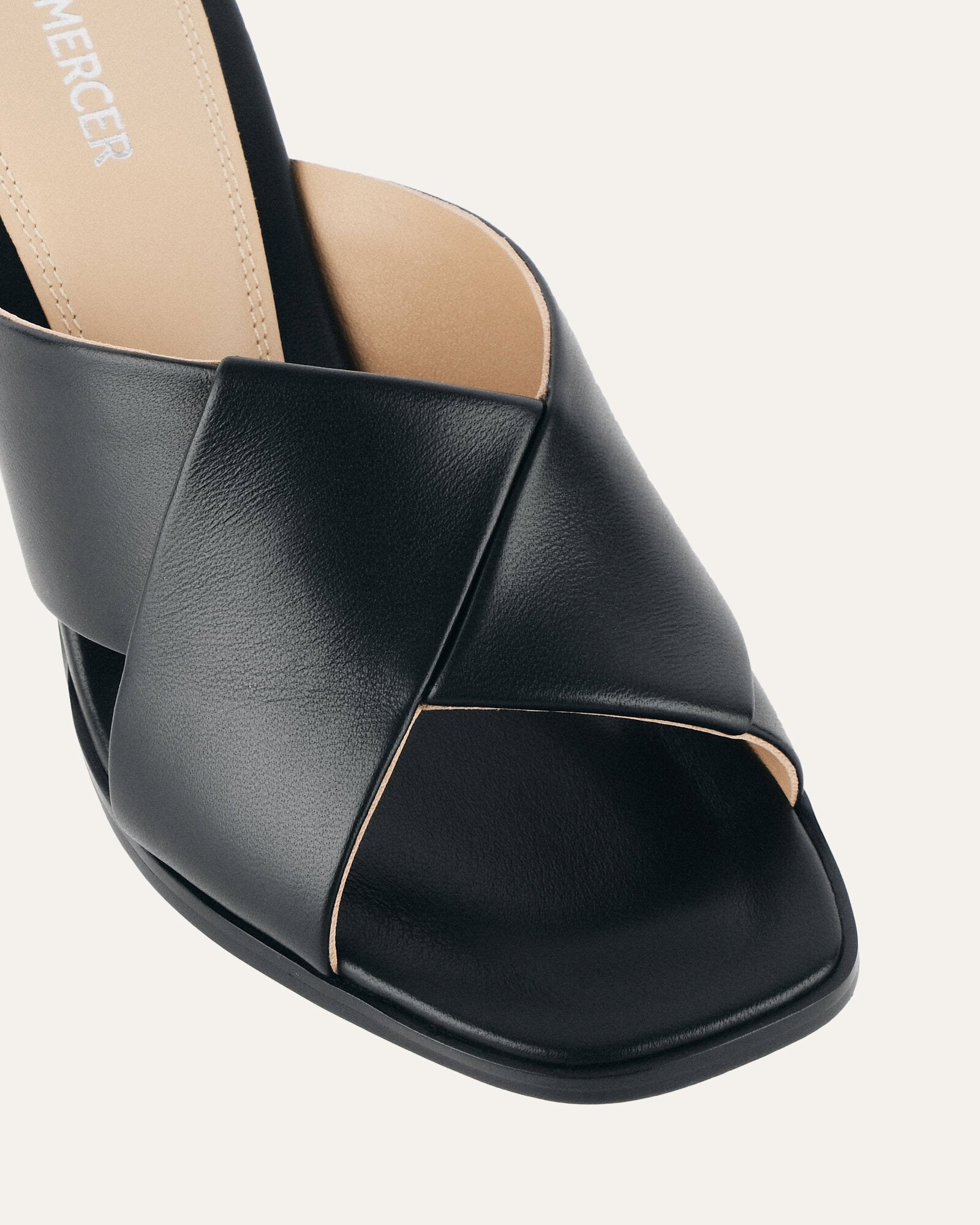 Carrie Mid Heel Sandals - Black Leather Women's Dress Shoes for Weddings, Parties & Office Wear | Comfortable & Stylish