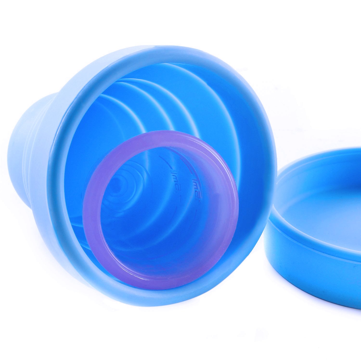 LUCKY CLOVER Foldable Silicone Menstrual Cup Sterilizer and Storage Case - Portable Travel-Friendly Design for Diva Cup & Menstrual Cups (Blue) | Perfect for Home Use, Camping & On-the-Go Hygiene