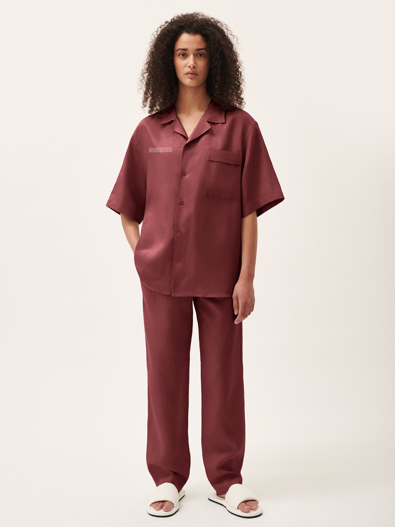 Women's DNA Linen Pants - Garnet Red | Comfortable & Breathable Summer Trousers for Casual Wear, Travel & Office
