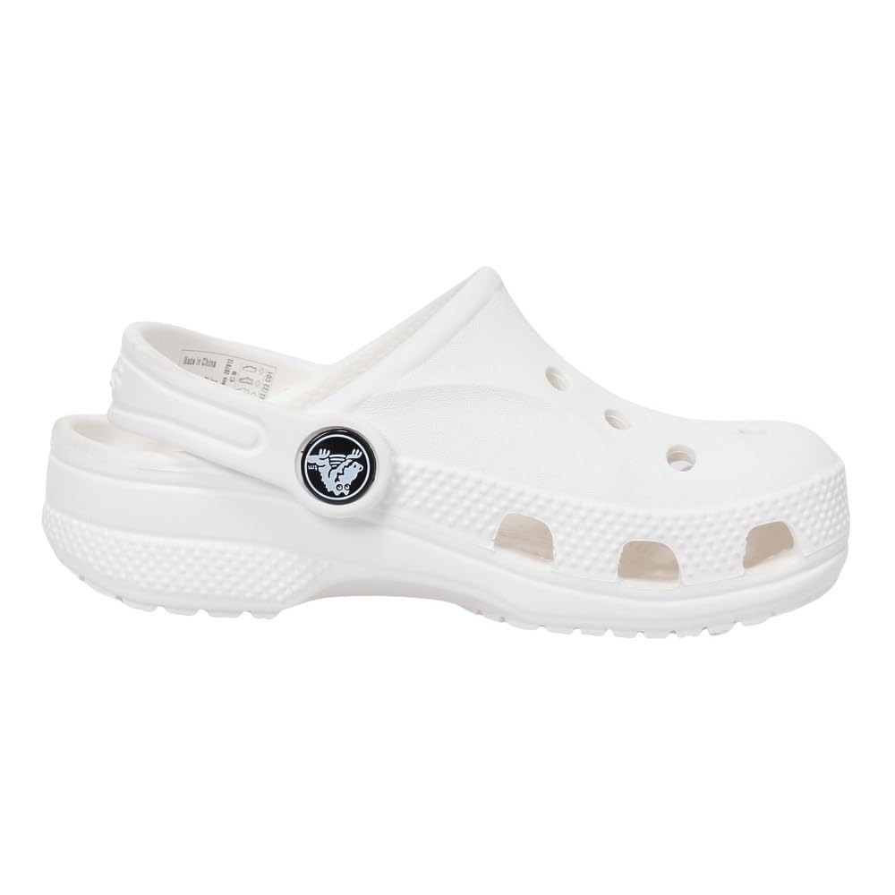 Crocs Kids Baya Clog - White Unisex Toddler Shoes Size 10 US | Comfortable Lightweight Slip-On Clogs for Boys & Girls | Perfect for Playtime, Beach & Everyday Wear