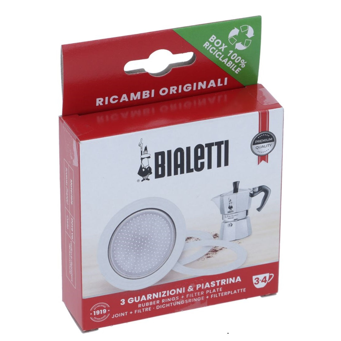 Bialetti Moka Express Replacement Gaskets and Filter Screen - Compatible with 1-18 Cup Stovetop Espresso Makers - Perfect for Home Coffee Brewing and Espresso Maintenance