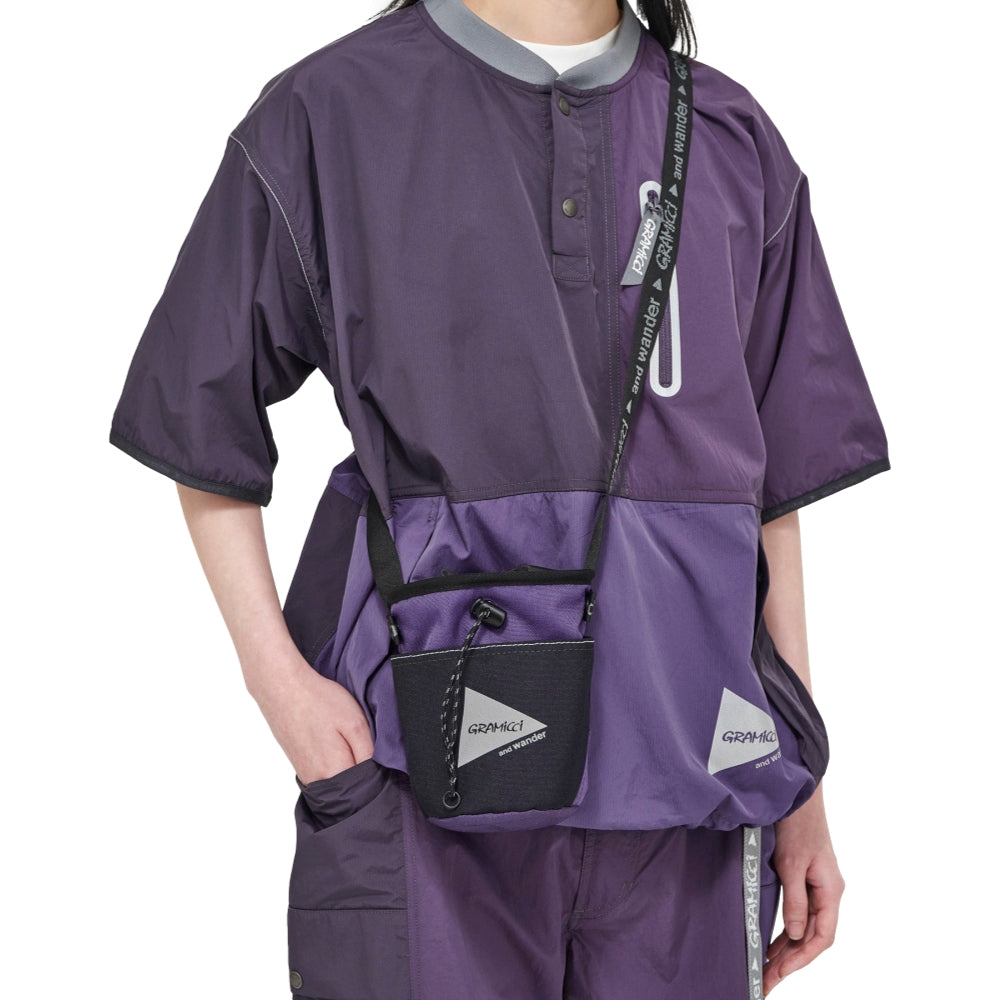 GRAMICCI x ANDWANDER Multi Patchwork Chalk Pouch - Purple Rock Climbing Chalk Bag for Bouldering & Gym Training