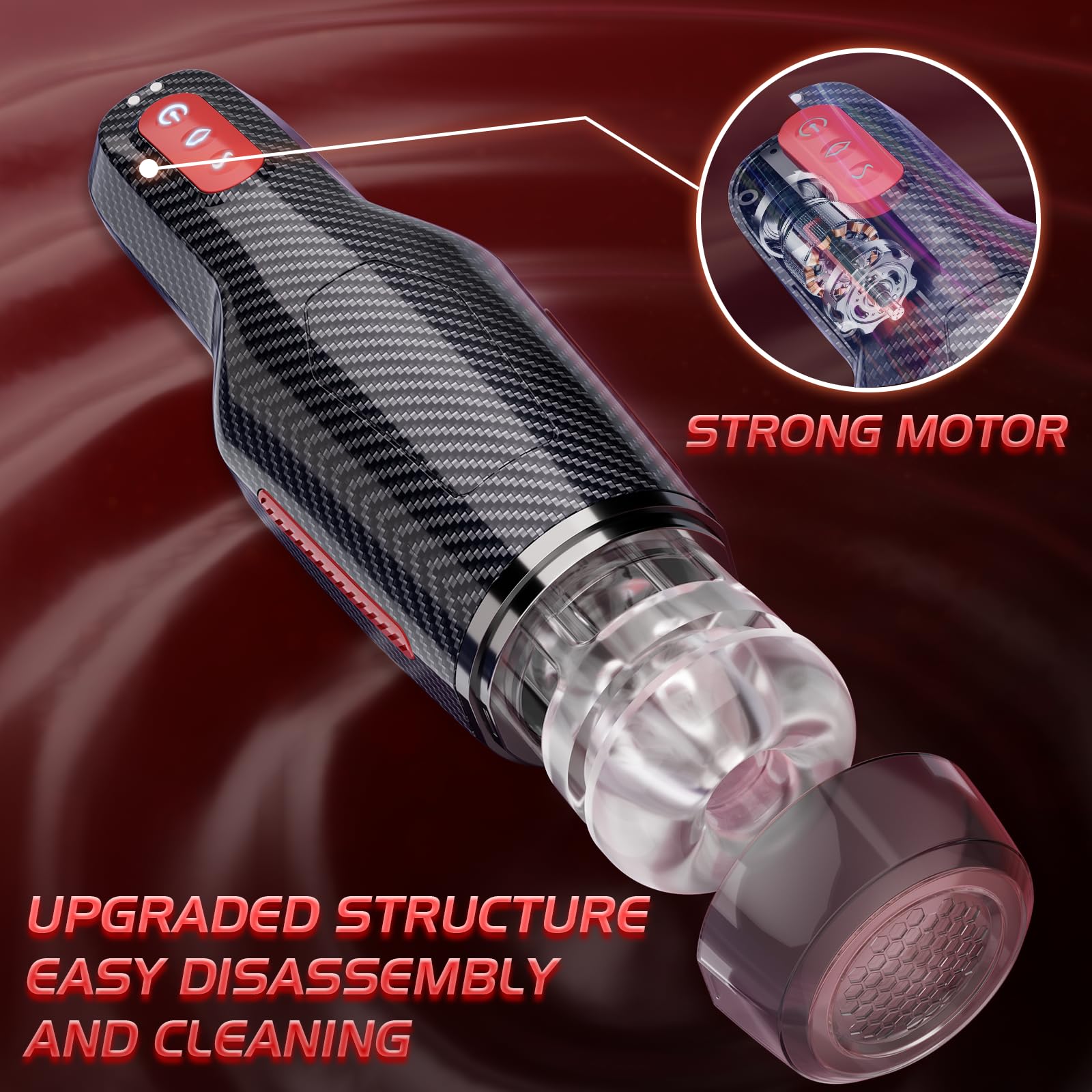 Upgraded Automatic Male Masturbator with Heating - 5 Suction & 10 Vibration Modes, Hands-Free Realistic Pocket Pussy Stroker for Men | 3D Textured Blowjob Sex Toy for Solo Pleasure & Couples Play