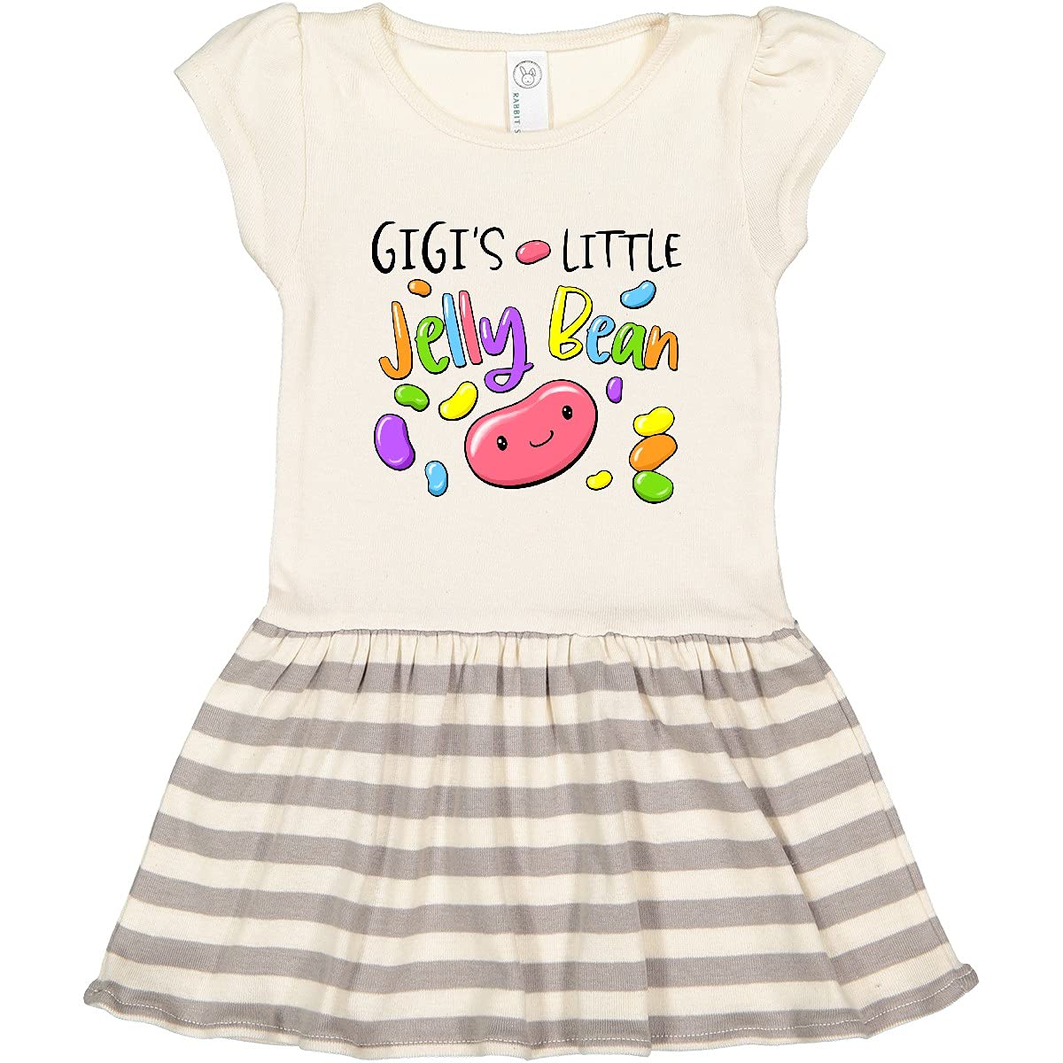 Inktastic Gigi's Little Jellybean Cute Easter Candy Toddler Dress - Adorable Baby Girl Outfit for Easter Sunday, Spring Photoshoots & Family Gatherings
