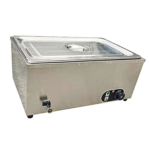 1200W Commercial Food Warmer with 1-Pan - 110V Electric Countertop Soup Warmer & Buffet Server Heater for Restaurants, Catering, Cafes - Perfect for Keeping Soups, Stews, and Side Dishes Warm at Buffets, Events, and Food Service Counters
