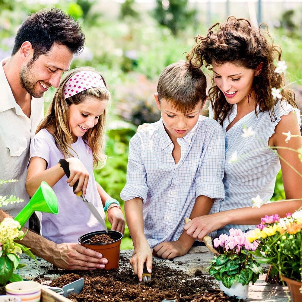 Premium Stainless Steel Garden Tool Set - 5PCS (Pruning Shears, Hand Trowel, Transplanter, Hand Rake & Gardening Gloves) for Planting, Weeding & Landscaping - Durable Outdoor Gardening Essentials for Home Gardeners