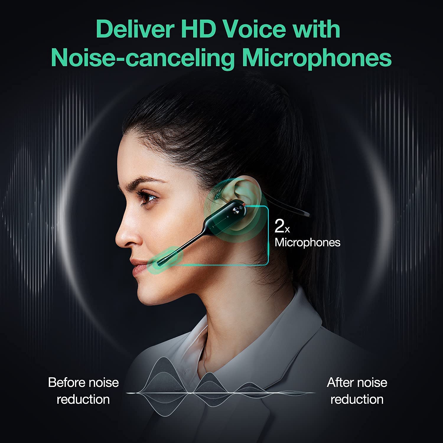 Yealink WH67 Wireless Noise Canceling Headset with Bluetooth - USB & Bluetooth Compatible for Computers, Deskphones, Softphones & Mobile Devices - Perfect for Remote Work, Call Centers & Office Meetings