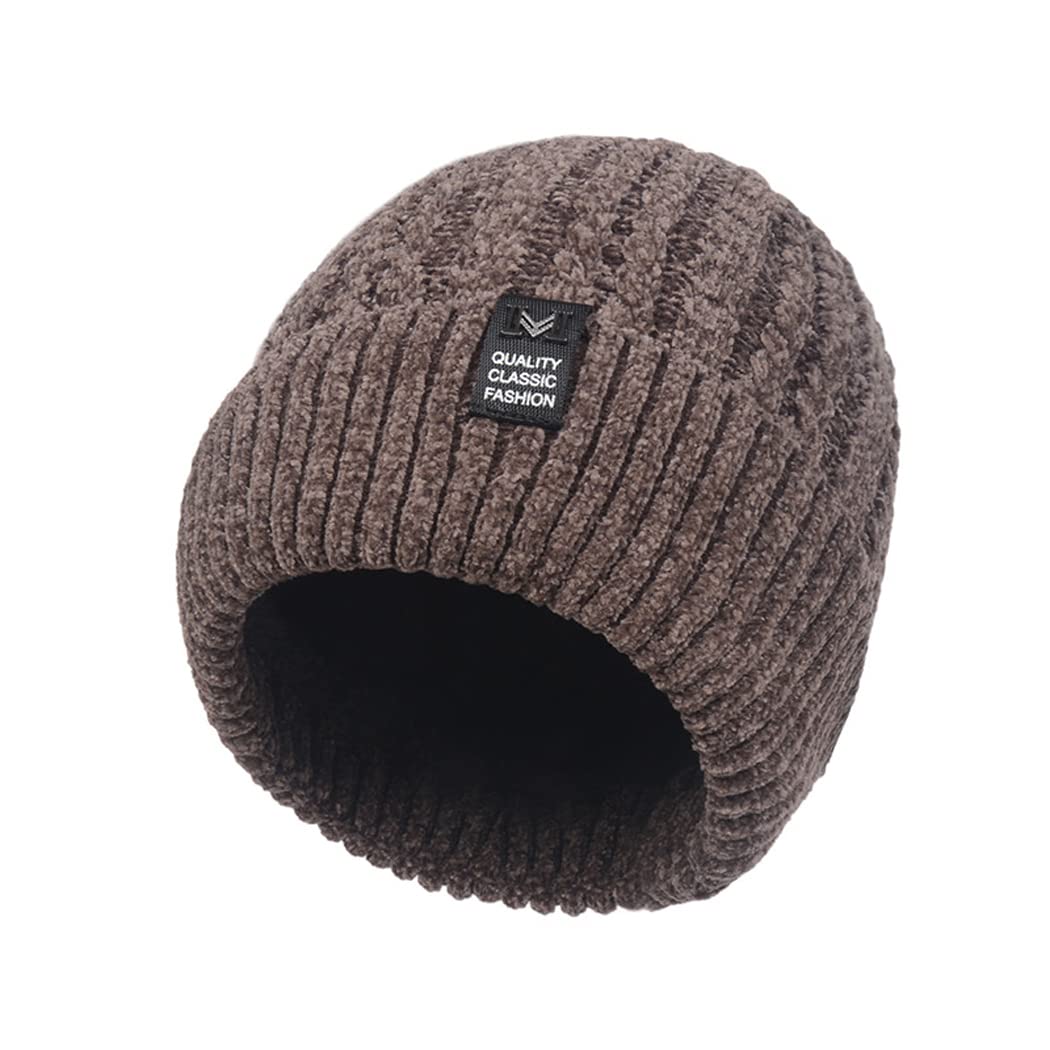 Unisex Thermal Winter Beanie - Thick Plush Lined Skull Cap for Cold Weather - Warm Knit Cuffed Hat for Men & Women - Perfect for Daily Wear, Cycling, Skiing and Outdoor Activities