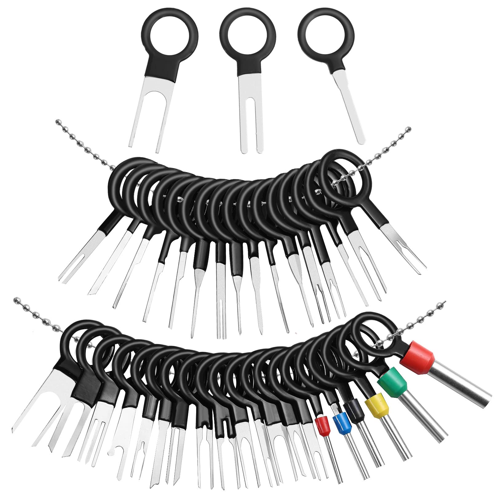39-Piece Car Terminal Removal Tool Kit - Wire Connector Pin Release Key, Repair Removal Key Tool, Portable Key Extractor Set with Rubber Sleeve | Professional Automotive Electrical Repair for GM, Ford, Toyota, Honda | Perfect for Mechanics and DIY Car Maintenance
