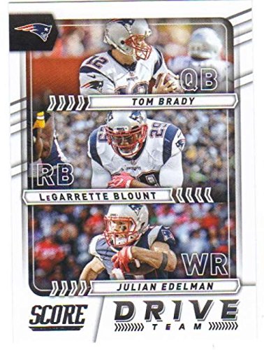 2017 Panini Score Drive Team #6 Julian Edelman LeGarrette Blount Tom Brady NFL Football Trading Card - Perfect for Collectors, Fans and Sports Memorabilia Displays