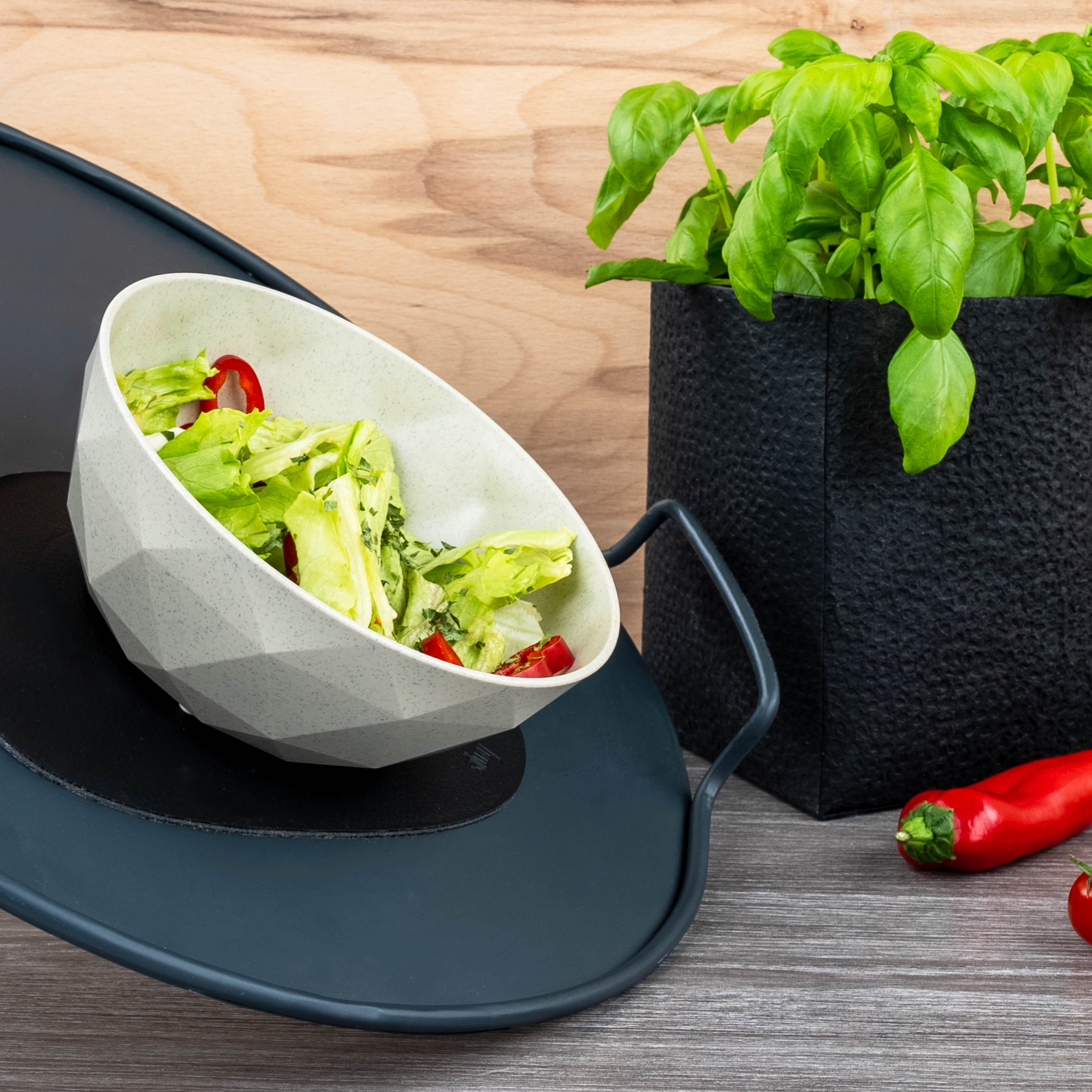 Plastic Magnetic Bowls Set - 16cm Sand Color for Kitchen Storage & Organization | Perfect for Spices, Snacks, and Office Supplies