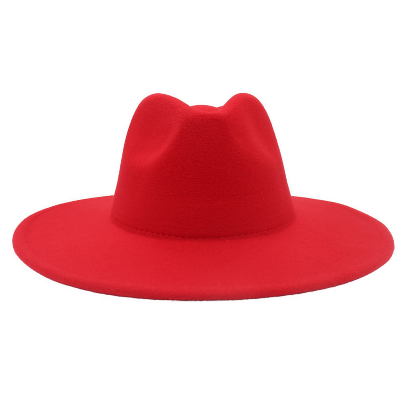 Stylish Fedora Hat for Women - Winter Wool Felt Fashion Hat with Wide Brim - Elegant Ladies Dress Hat for Outdoor Events, Parties & Cold Weather Protection