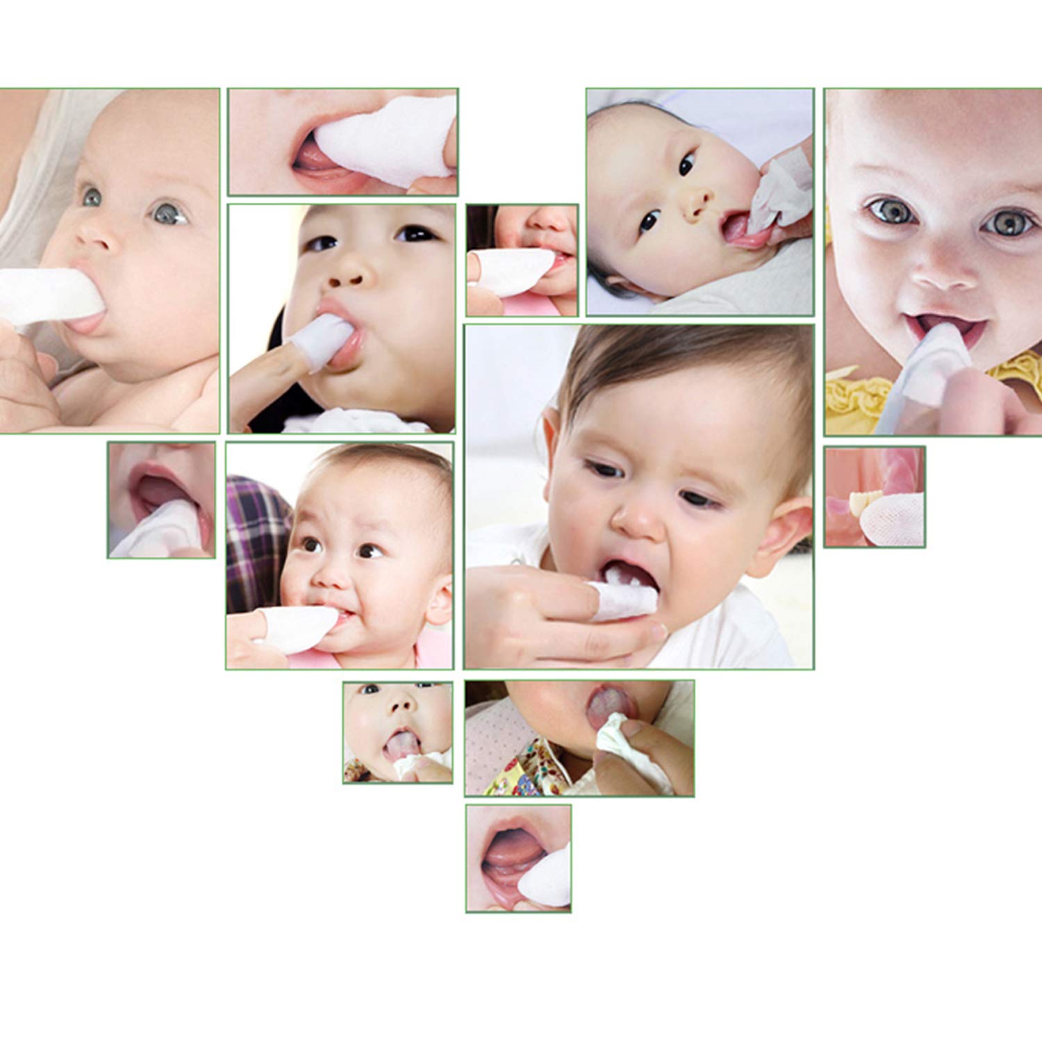 Soft Baby Toothbrush with Gauze - Gentle Infant Finger Toothbrush for Oral Cleaning | Individually Wrapped | Perfect for Newborns & Toddlers at Home or Travel