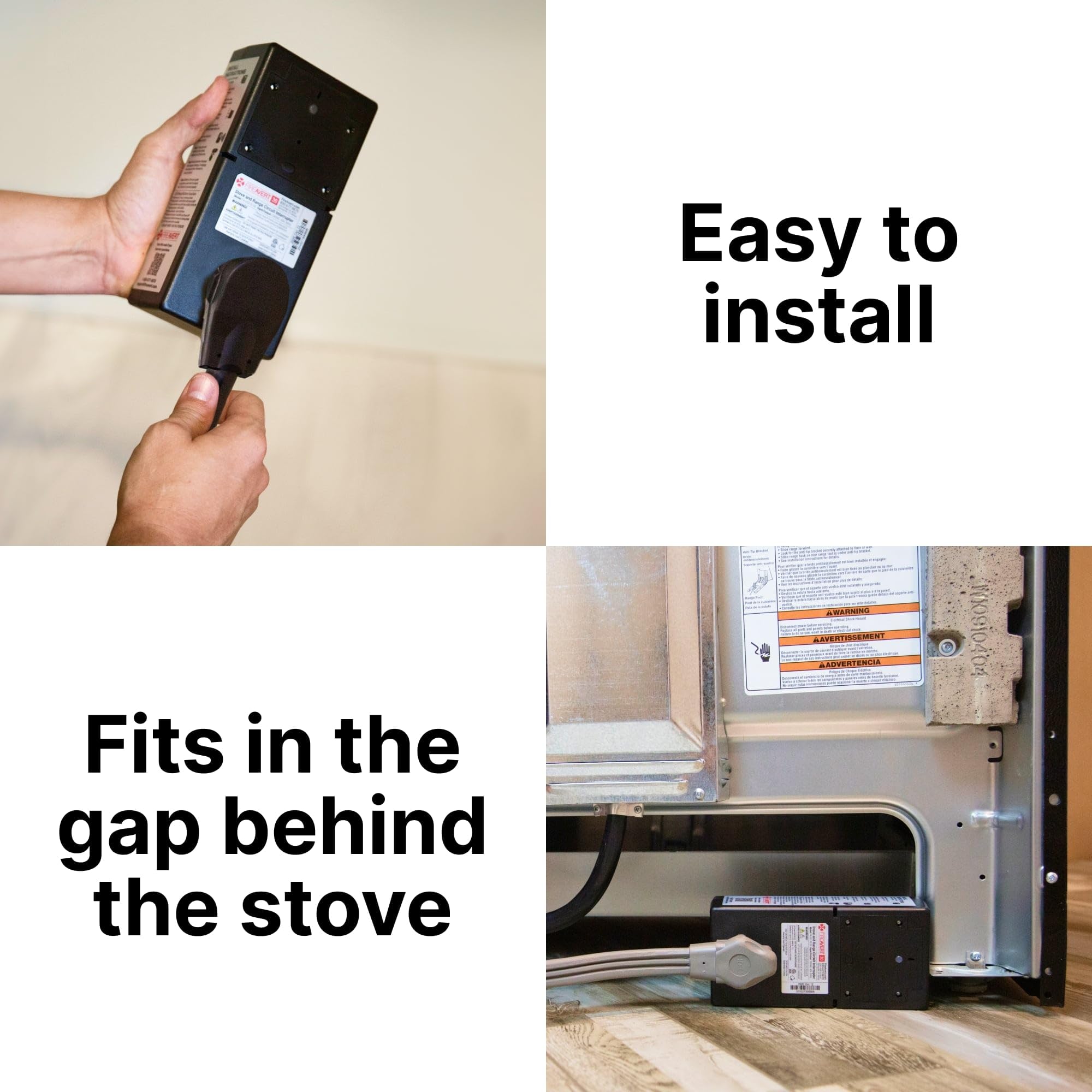 Electric Auto Stove Shut-Off Safety Device (3/4 Prong) - Smart Oven Monitoring Solution for Seniors & Elderly Care - As Seen on Shark Tank - Perfect for Dementia/Alzheimer's Safety & Independent Living