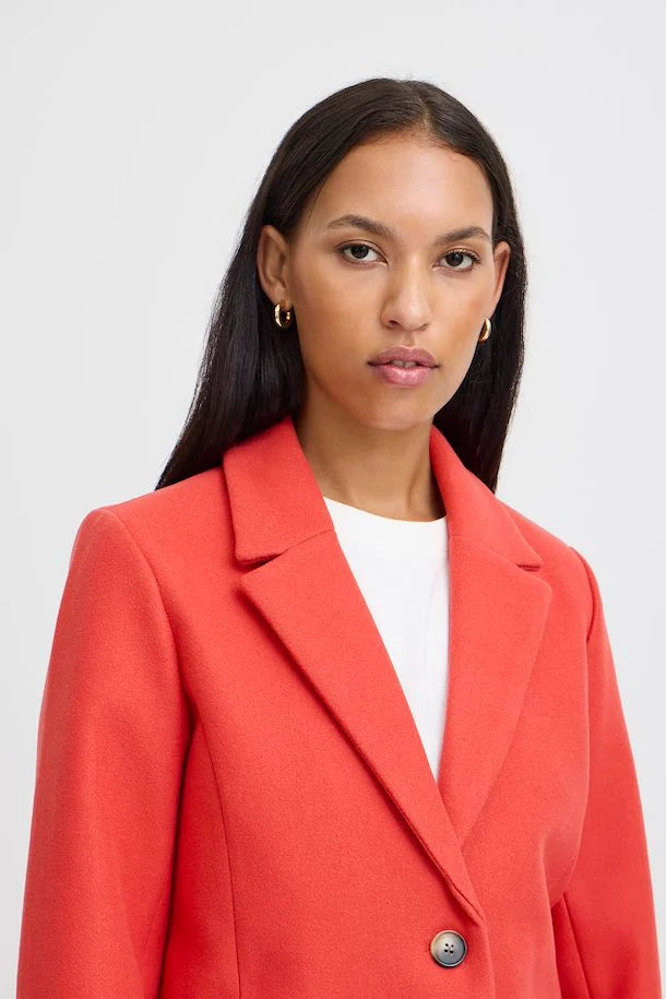 Juliette Coat for Women - Elegant Cranberry Wool Blend Winter Coat | Perfect for Office, Date Nights & Holiday Parties