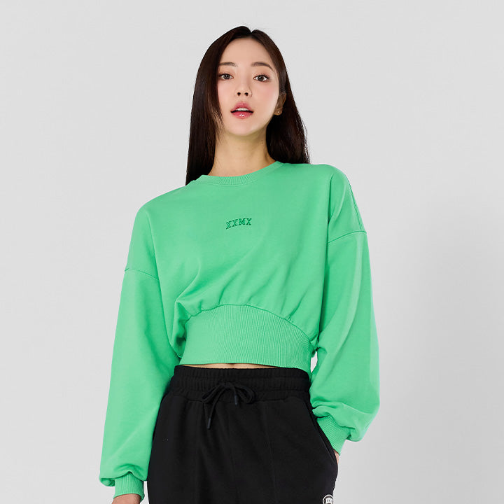 Stylish Wide Banding Crop Sweatshirts for Women - Trendy Oversized Pullover for Casual Wear, Gym & Street Fashion