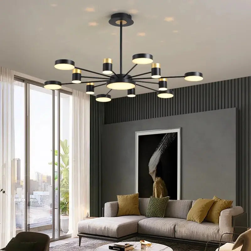 Modern Crystal Chandelier with 9/13 Lights - Elegant Dining Room & Living Room Ceiling Light Fixture for Home Decor