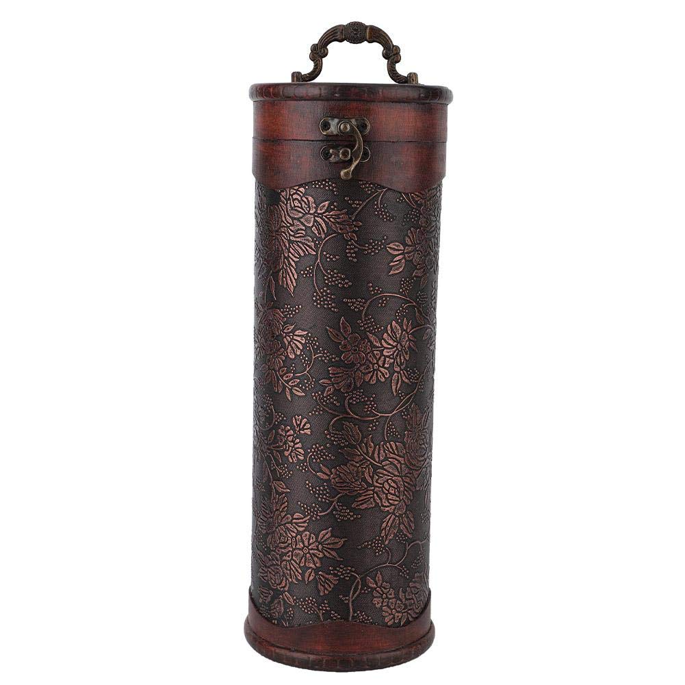 Vintage Wooden Wine Storage Box - Portable Single Red Wine Gift Box for Travel, Picnics & Home Decor