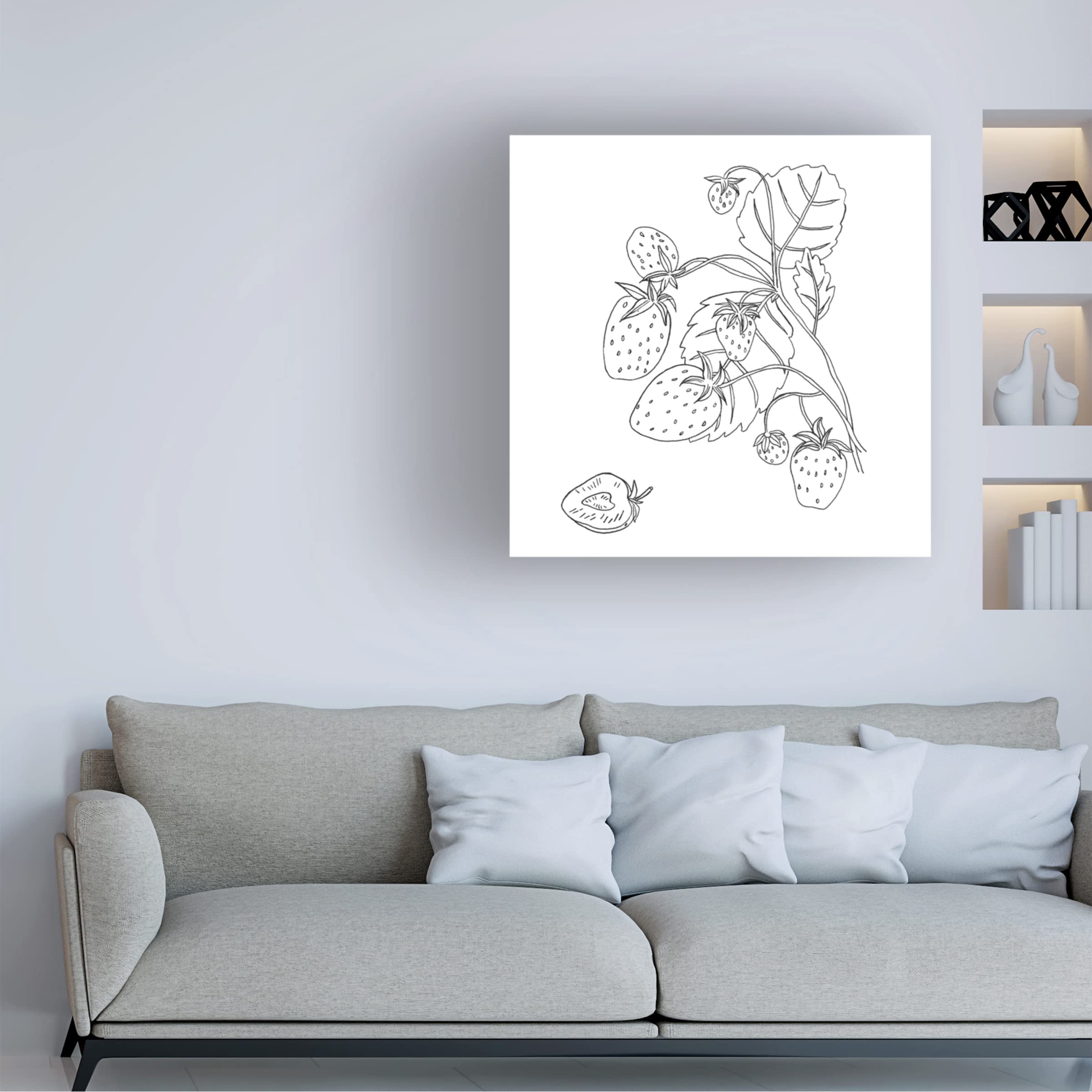 Wild Strawberries I Canvas Art by Melissa Wang - Premium Trademark Fine Art Print for Home & Office Decor - Perfect for Living Room, Bedroom, or Gift