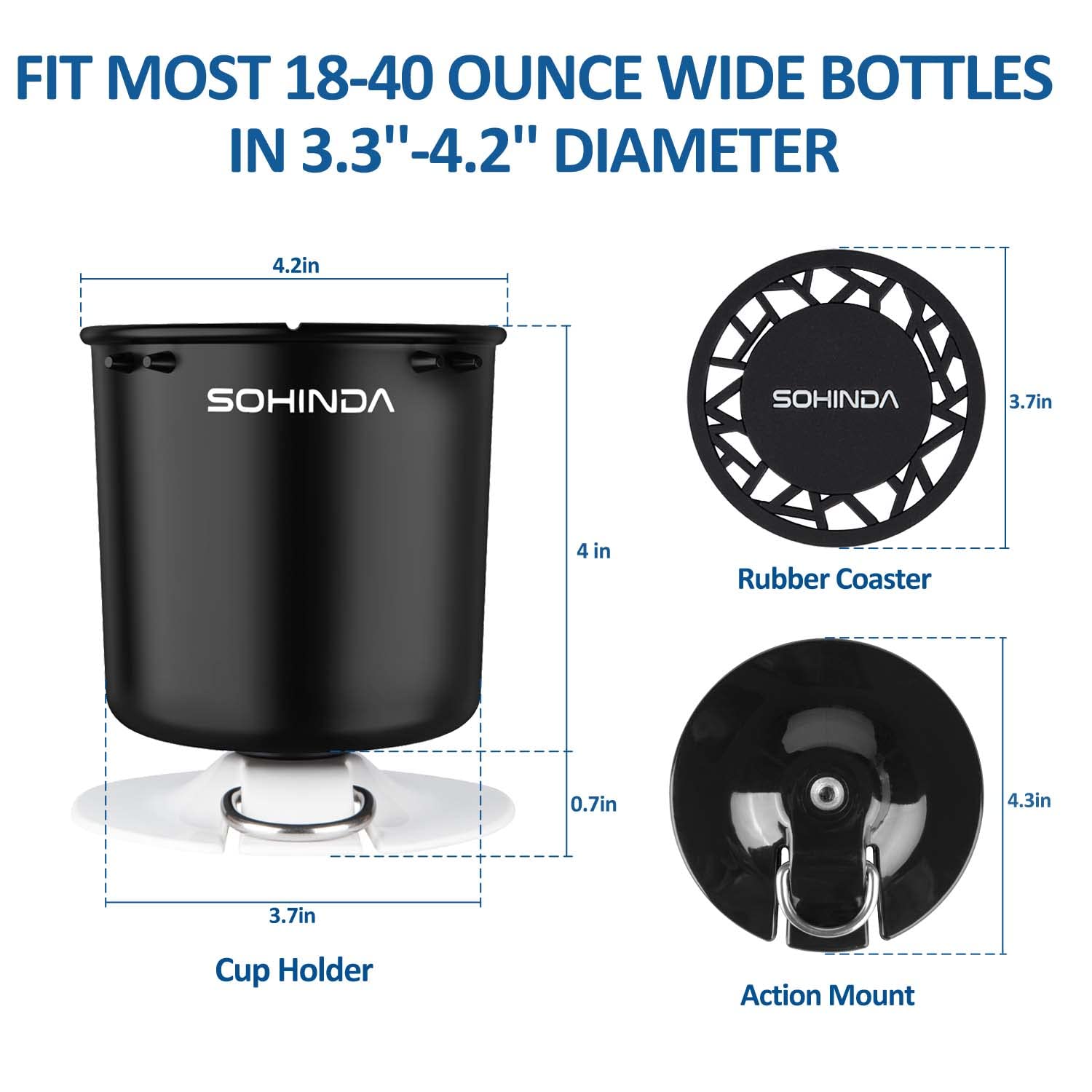 **Premium SUP Paddle Board Cup Holder - Universal Kayak & Boat Accessory - Durable White/Black Action Mount - Perfect for Drinks & Gear on Water Adventures**    *(Great for Stand Up Paddleboarding, Kayaking, Boating & Outdoor Water Sports - Keeps Drinks Secure While You Paddle!)*