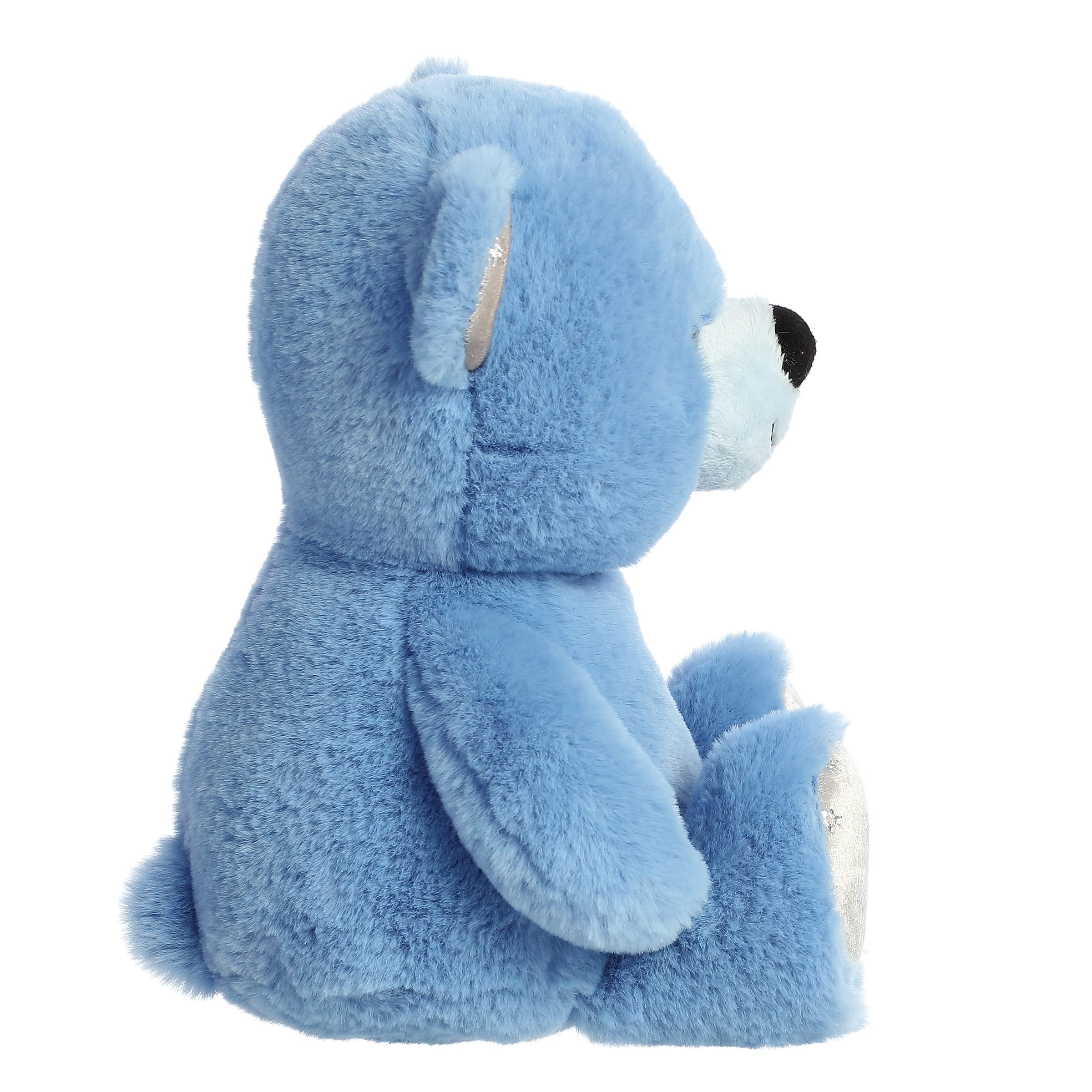 Aurora® Festive Holiday Azure Bear™ Plush Toy - 12 Inch Blue Stuffed Animal for Christmas Gifts, Seasonal Decor & Cuddly Companion - Perfect for Stocking Stuffers, Nursery Decor & Cozy Bedtime Snuggles