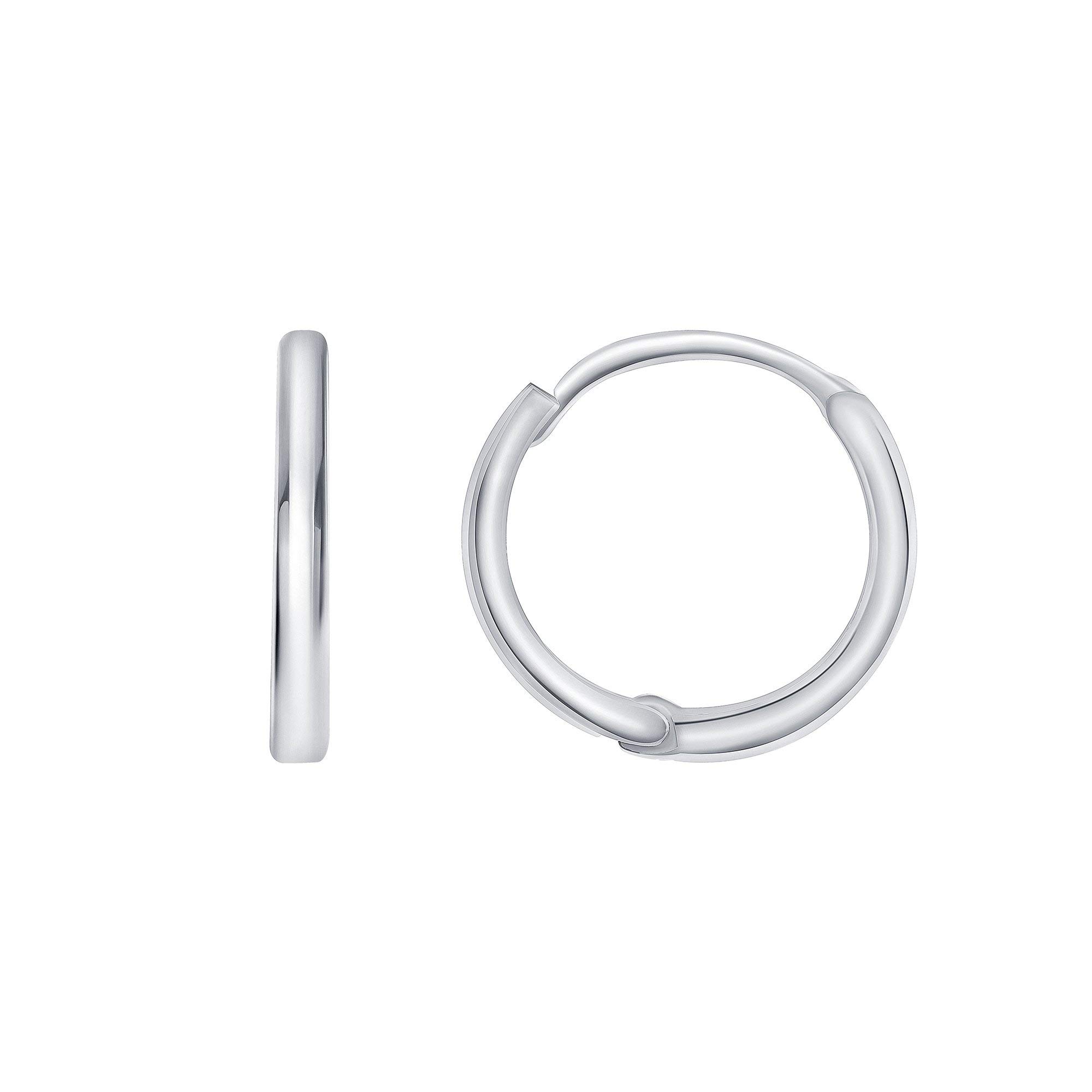 10k Gold Huggie Hoop Earrings for Women - Minimalist & Durable - Made in USA - Perfect for Everyday Wear