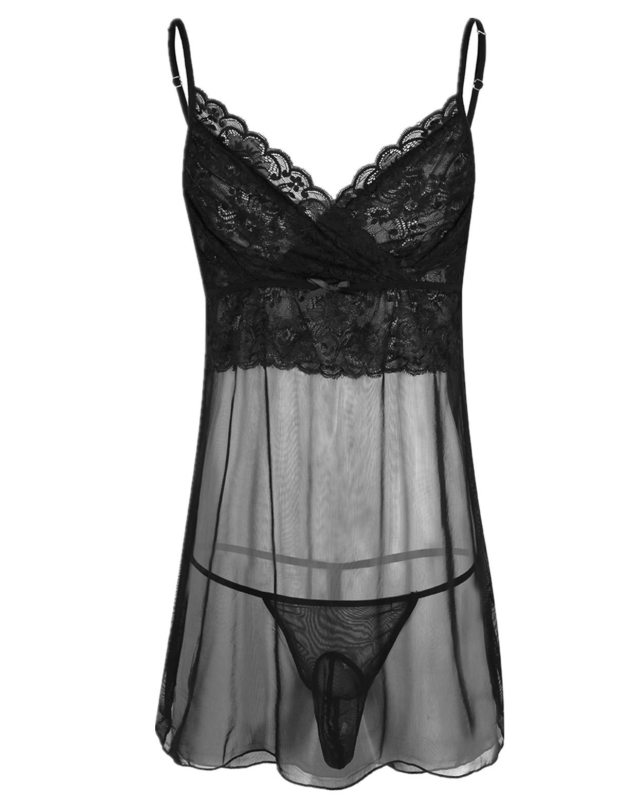Sexy Sheer Men's Pouch Panties - Crossdress Lingerie Set for Nightwear & Sensual Wear | Perfect for Roleplay, Cosplay & Special Occasions