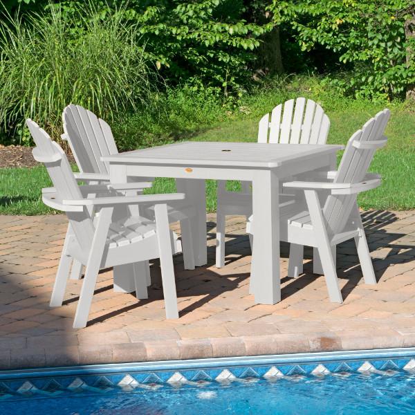 Hamilton Adirondack 5-Piece Square Outdoor Dining Set - Patio Furniture for Backyard, Garden, Deck & Poolside Dining