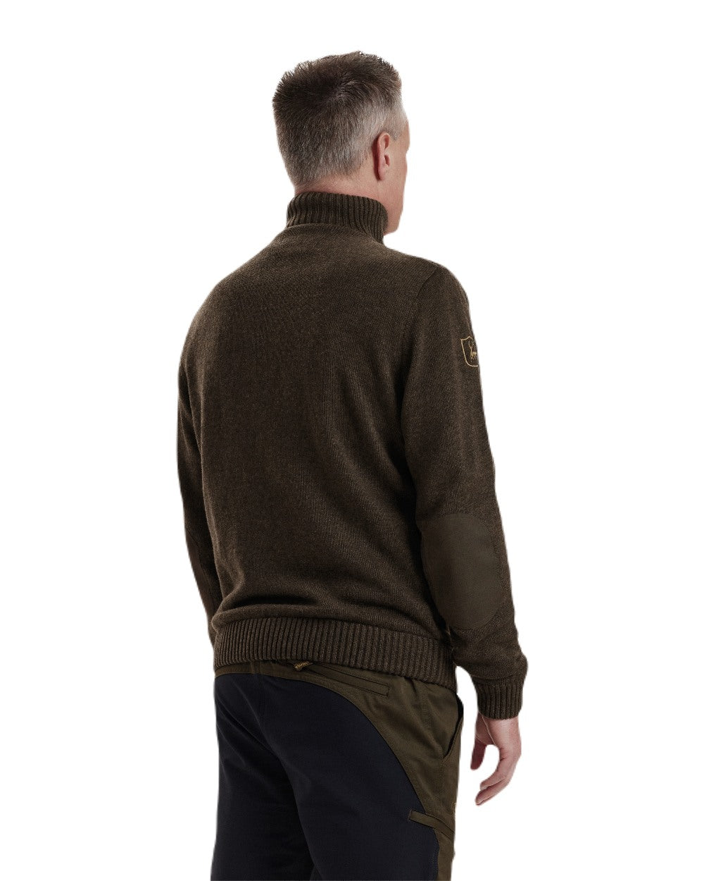 Deerhunter Carlisle Knit Zip Neck Sweater with Stormliner - Warm Winter Pullover for Men | Outdoor Hiking & Casual Wear