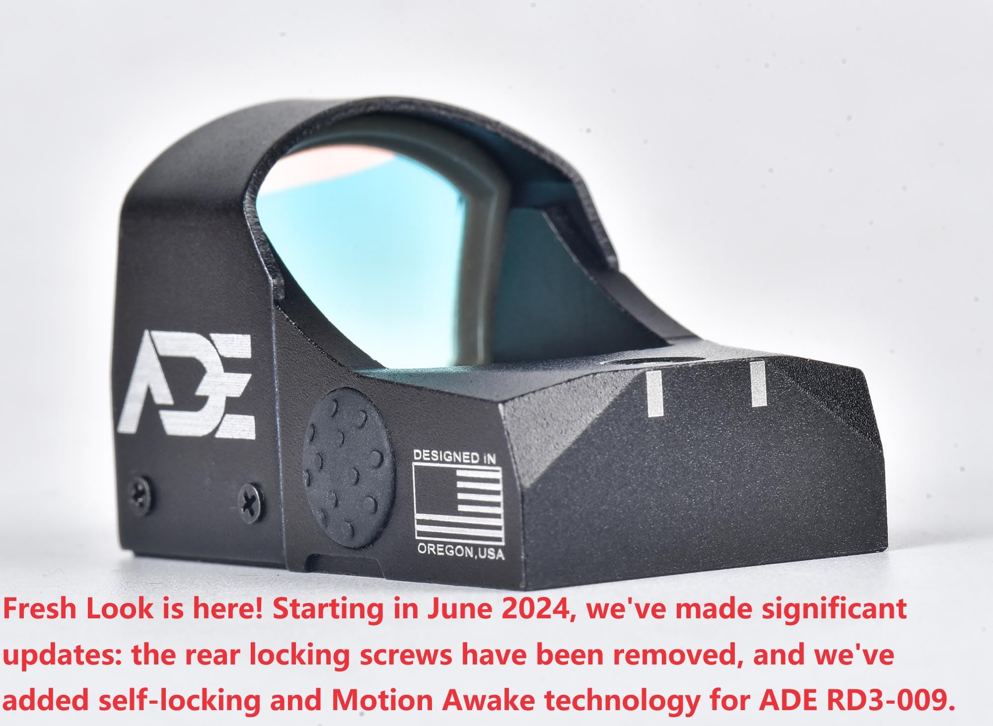 Ade Advanced Optics Crusader RD3-009 Red Dot Reflex Sight with Mounting Plate - Compatible with Ruger Mark I, II, III, IV, IV-Lite & Picatinny Rails - Perfect for Pistol Shooting, Hunting, and Tactical Training