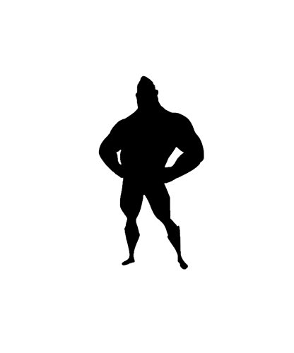 Mr. Incredible & The Incredibles Parr Family Vinyl Decal Sticker - Black (5.0 x 2.75 in) - Perfect for Cars, Trucks, Vans, Walls & Laptops - CCI1700 - Great for Disney Fans, Home Decor & Personalizing Your Devices
