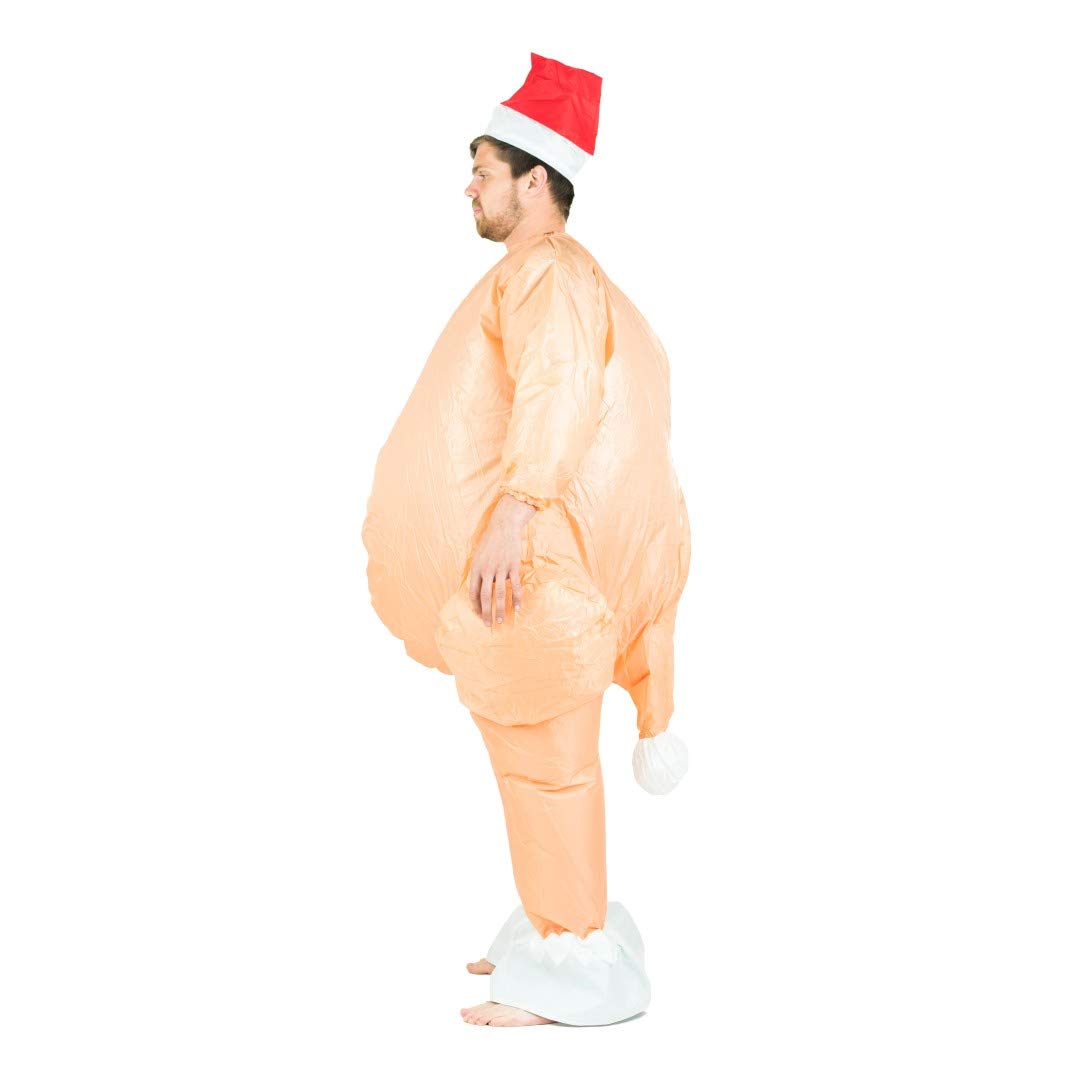 **Funny Christmas Thanksgiving Turkey Inflatable Costume for Adults - One Size Fits Most - Perfect for Holiday Parties, Parades & Festive Events**