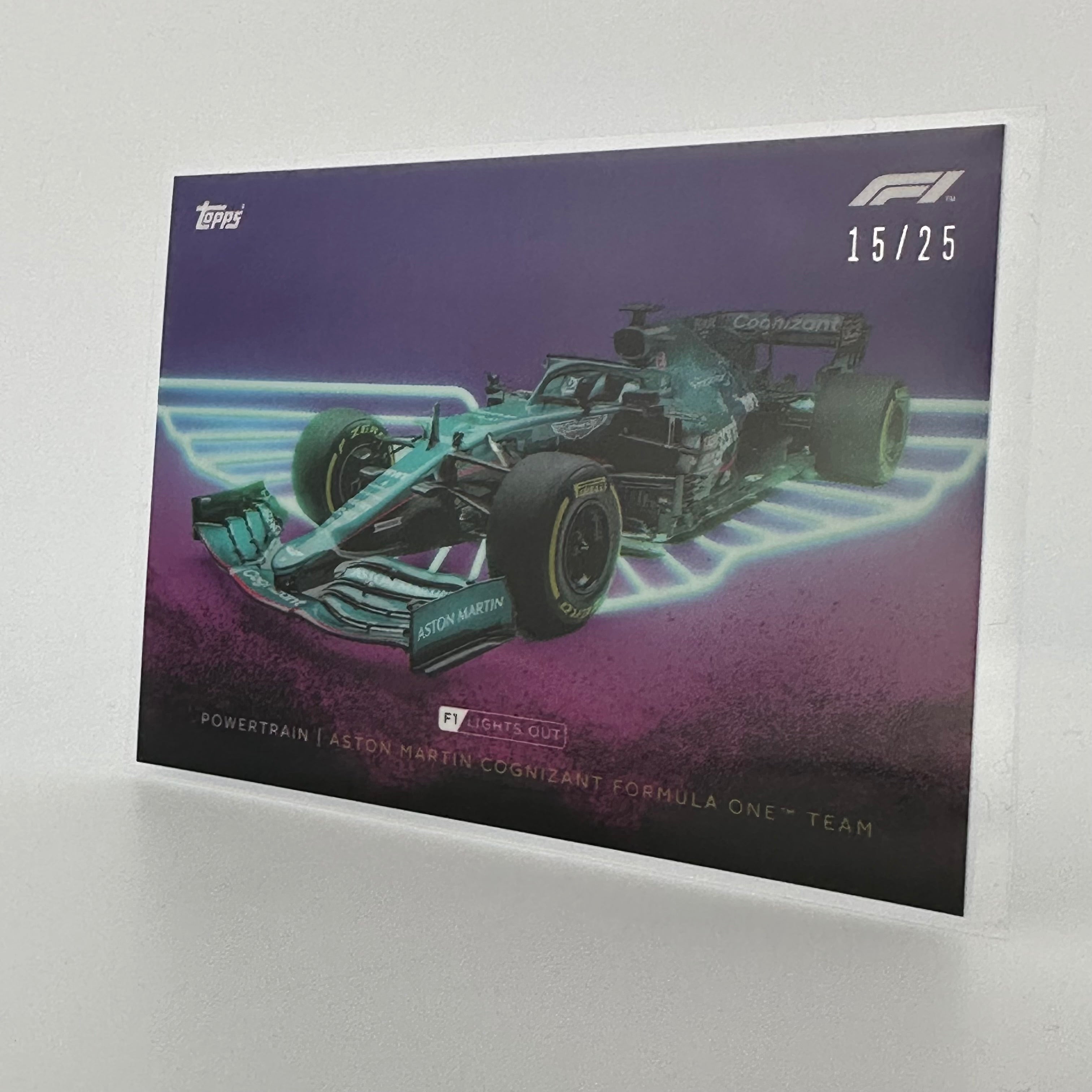 Aston Martin Cognizant F1 Team 15/25 Purple Parallel Powertrain Card - Collectible Racing Memorabilia for F1 Fans & Enthusiasts