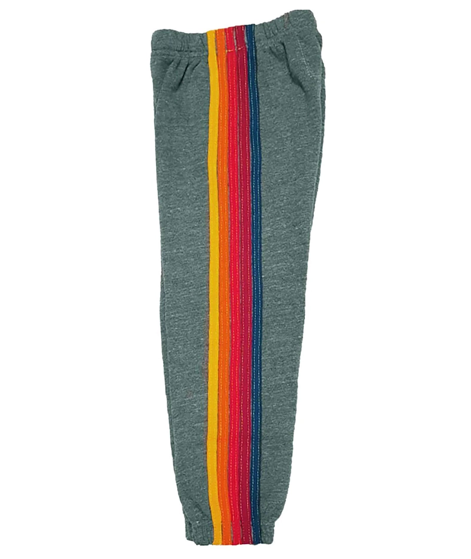 Aviator Nation Kids 5 Stripe Sweatpants - Soft Cotton Joggers for Boys & Girls - Comfortable Lounge Pants for Playtime, School & Home Activities