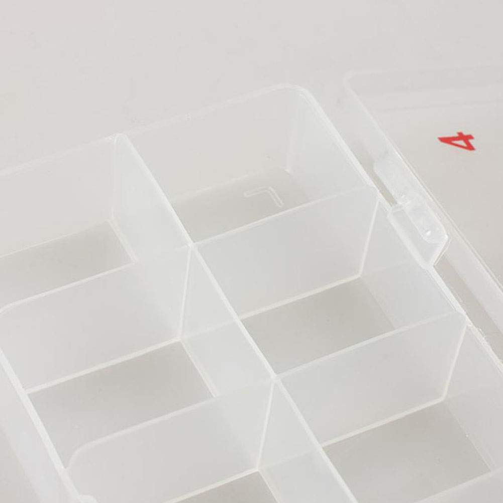10 Grids Plastic Fake Nail Tips Storage Case Box - Nail Art Organizer Container for Acrylic Nails, Press On Nails & Nail Extensions - Perfect for Salon, Home Manicure & Professional Nail Artists