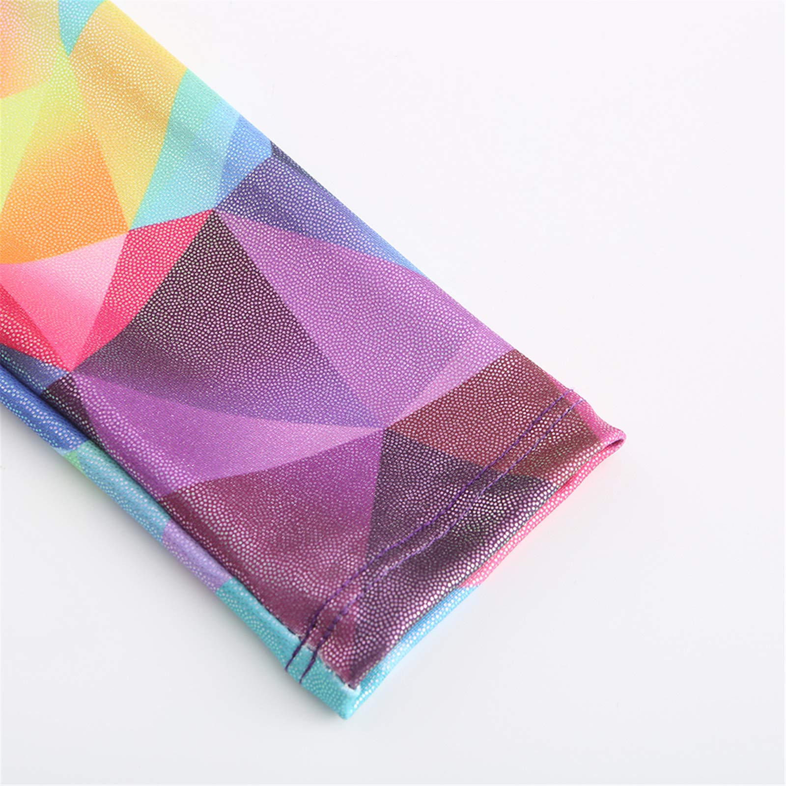 Girls Gymnastics Leotard - Ballet Dance Tank Top with Geometric Metallic Design | Perfect for Ballet Class, Dance Competition & Gymnastics Practice