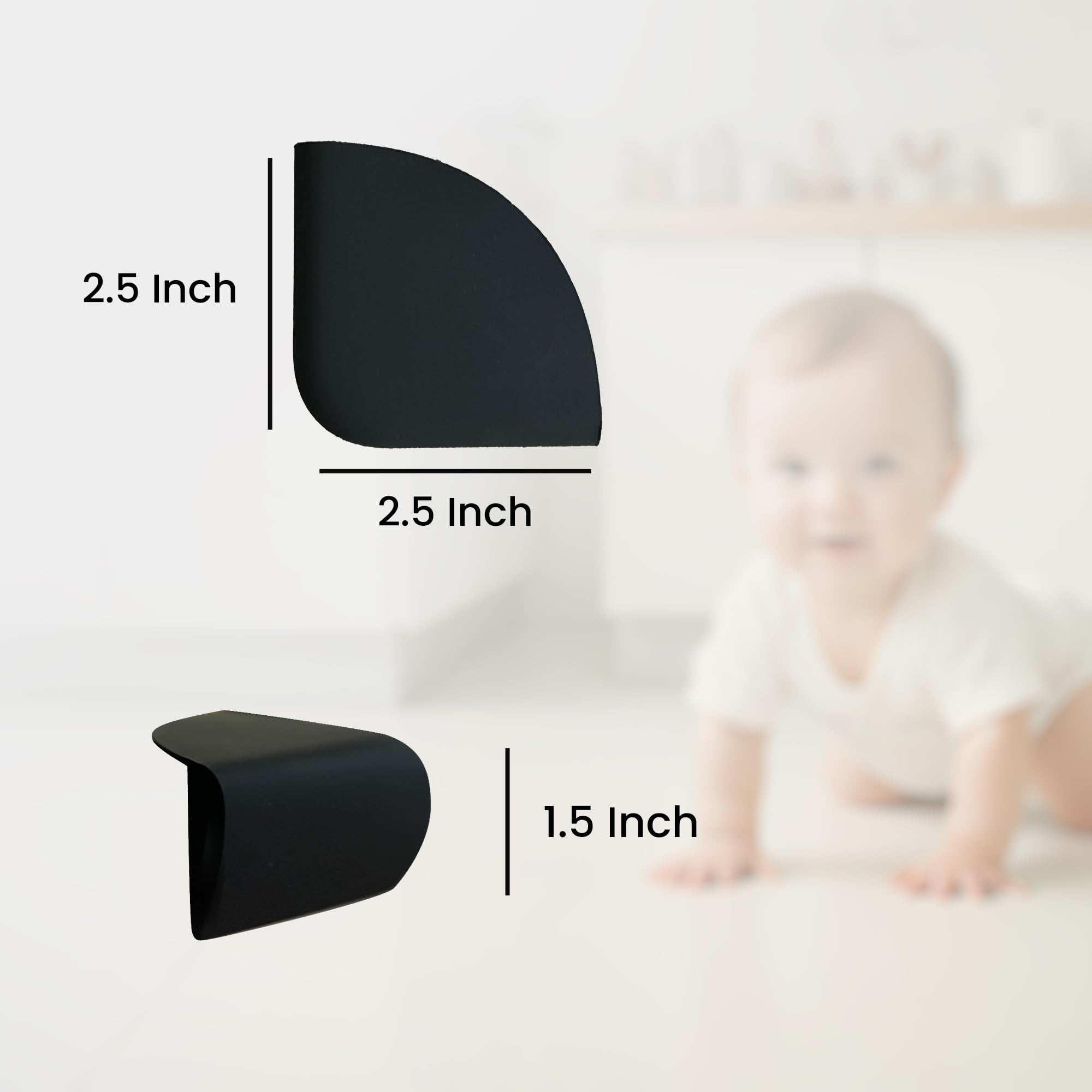 8 Pack Food Grade Silicone Corner Protectors – Extra Thick Baby Proofing Corner Guards for Furniture – Child Safety Corner Bumpers for Home and Office Use