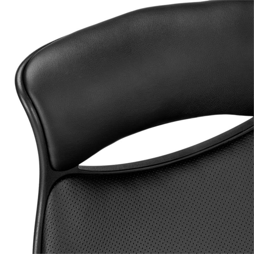 Monarch Specialties I 7276 Ergonomic Office Chair - Adjustable Height Swivel Chair with Armrests, Black Fabric & Metal Frame for Computer Desk - Perfect for Home Office, Gaming & Workspace