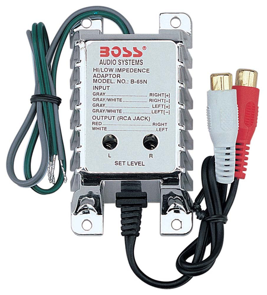 Boss Audio B65N 2-Channel High/Low Level Adapter - Car Audio System Converter for Amplifiers & Subwoofers | Perfect for Vehicle Stereo Upgrades & Sound System Installations