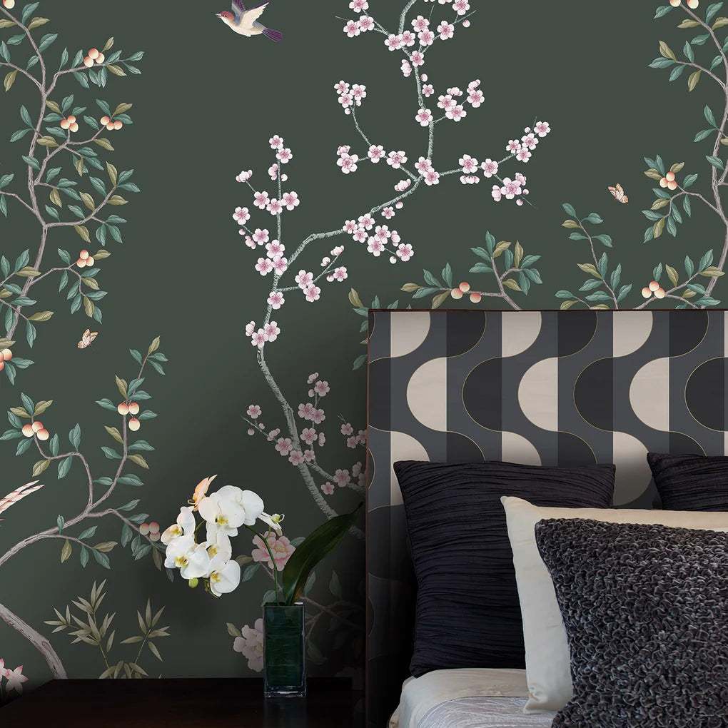 Self-Adhesive Garden Wall Mural - Easy Peel & Stick Wallpaper for Home Decor, Living Room, Bedroom & Nursery - Nature Inspired Botanical Design for Indoor Walls