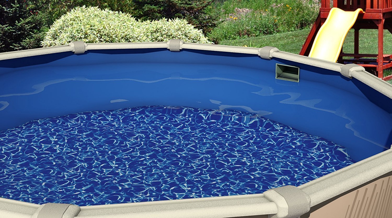 15 Ft. Round 60-Inch Overlap Expandable Swimming Pool Liner with Universal Gasket Kit - Swirl Bottom Design for Inground/Above Ground Pools - Durable & Easy Installation for Backyard, Resort & Family Use
