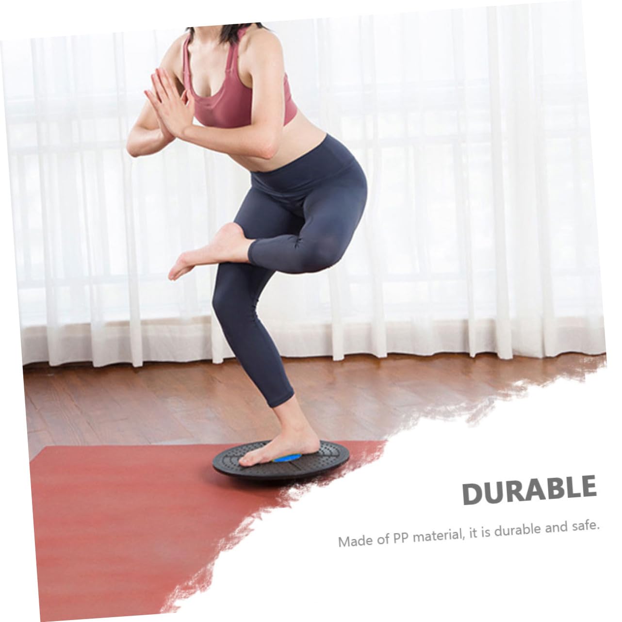 Balance Board for Yoga & Fitness - Wobble Disc with PP Material, Safe & Sturdy, Portable for Physical Therapy, Home & Gym Workouts