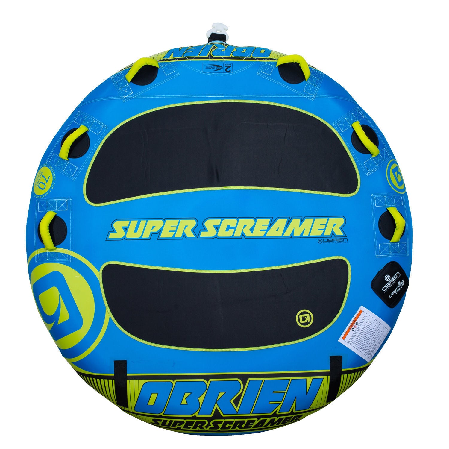 O'Brien Super Screamer 2 Rider Towable Tube - High-Speed Inflatable Water Tube for Lakes & Boating Fun
