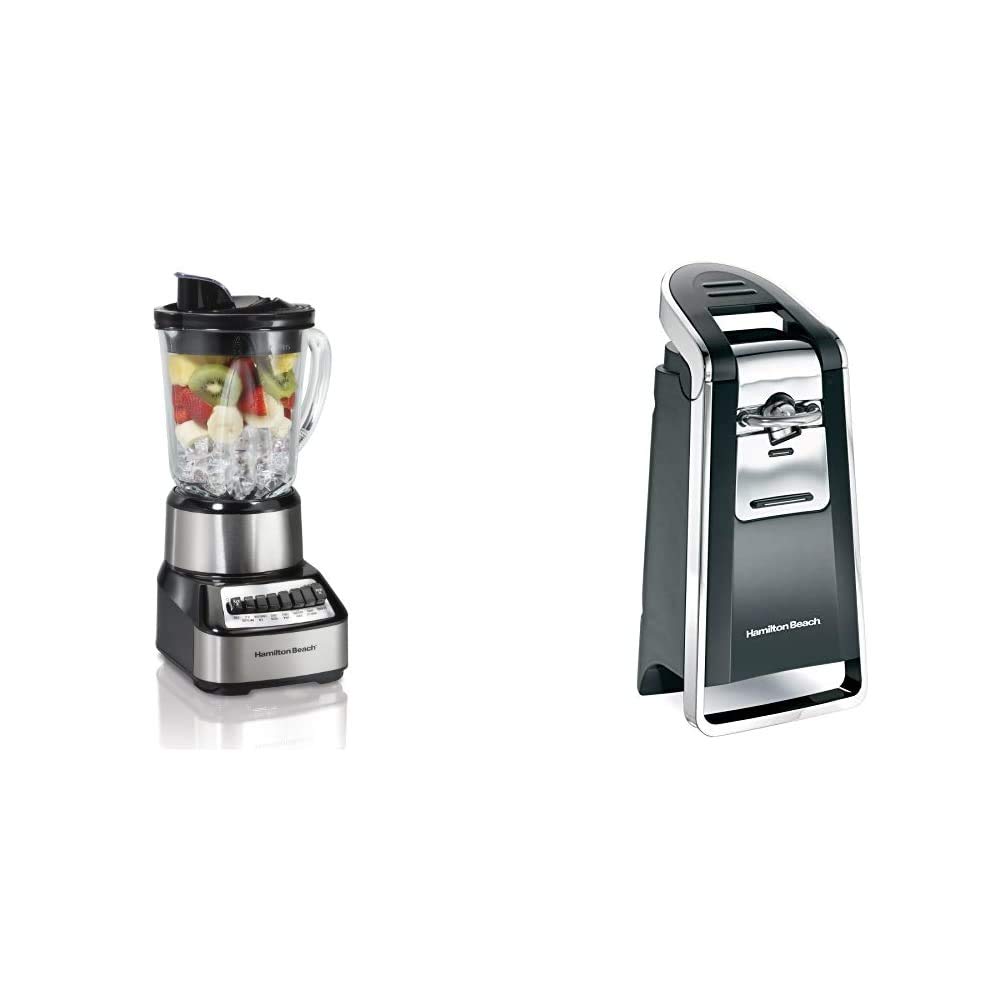 Hamilton Beach Wave Crusher Blender with 40oz Glass Jar - Powerful 700W Motor for Smoothies, Shakes & Ice Crushing | Compact Countertop Design for Kitchens, Bars & Home Use (Model 76606ZA)
