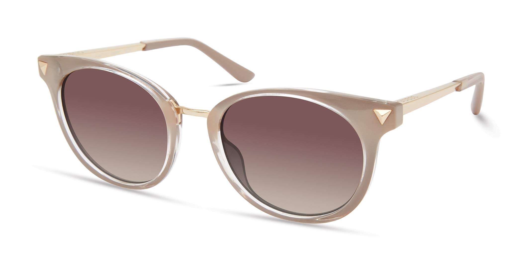GUESS Women's Stud Accent Round Sunglasses - Stylish UV Protection Shades for Women, Fashionable Sunglasses for Outdoor, Beach & Driving
