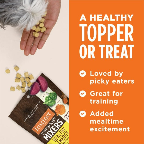 Instinct Raw Boost Mixers Healthy Energy Dog Food Topper - Grain Free Freeze Dried Raw Dog Food Supplement for Small & Large Breeds (5.5oz) - Perfect for Mealtime Boost & Training Rewards