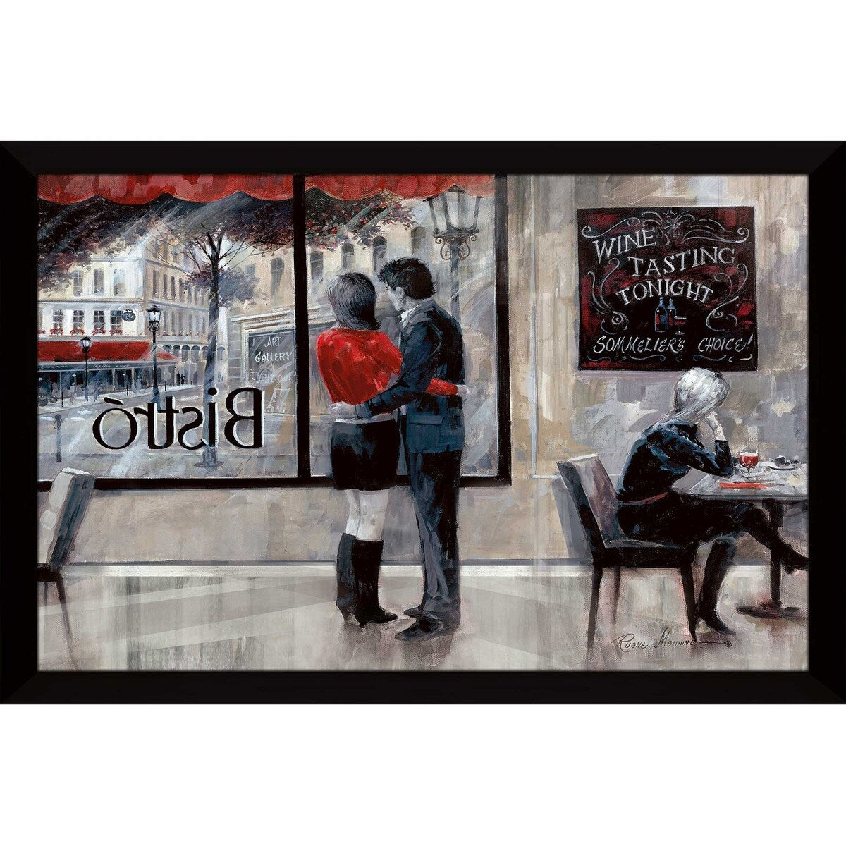 Bistro Romance by Ruane Manning - Premium Acrylic Wall Art Print for Dining Room, Kitchen & Home Decor | Modern Artwork for Restaurants & Cafes