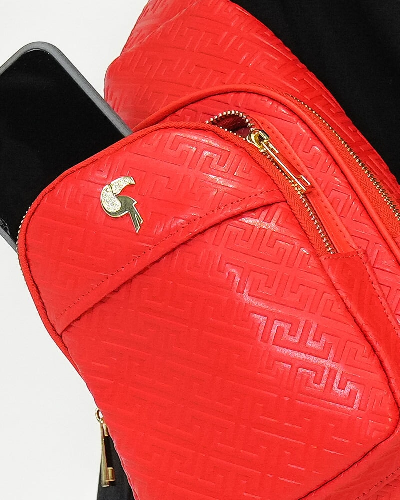 Premium Genuine Red Leather Messenger Bag for Men & Women - Stylish & Durable Crossbody Laptop Bag for Work, Travel & Everyday Use
