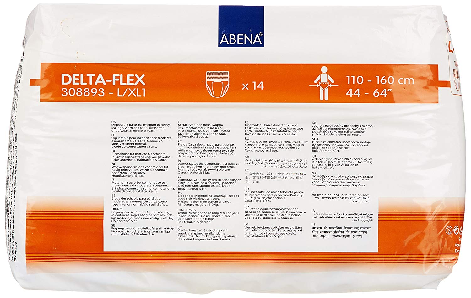Delta Flex XL1 Premium Protective Underwear for Adults - X Large (Pack of 14) - Super Absorbent Incontinence Briefs - Comfortable & Disposable - Ideal for Overnight Protection & Active Lifestyles