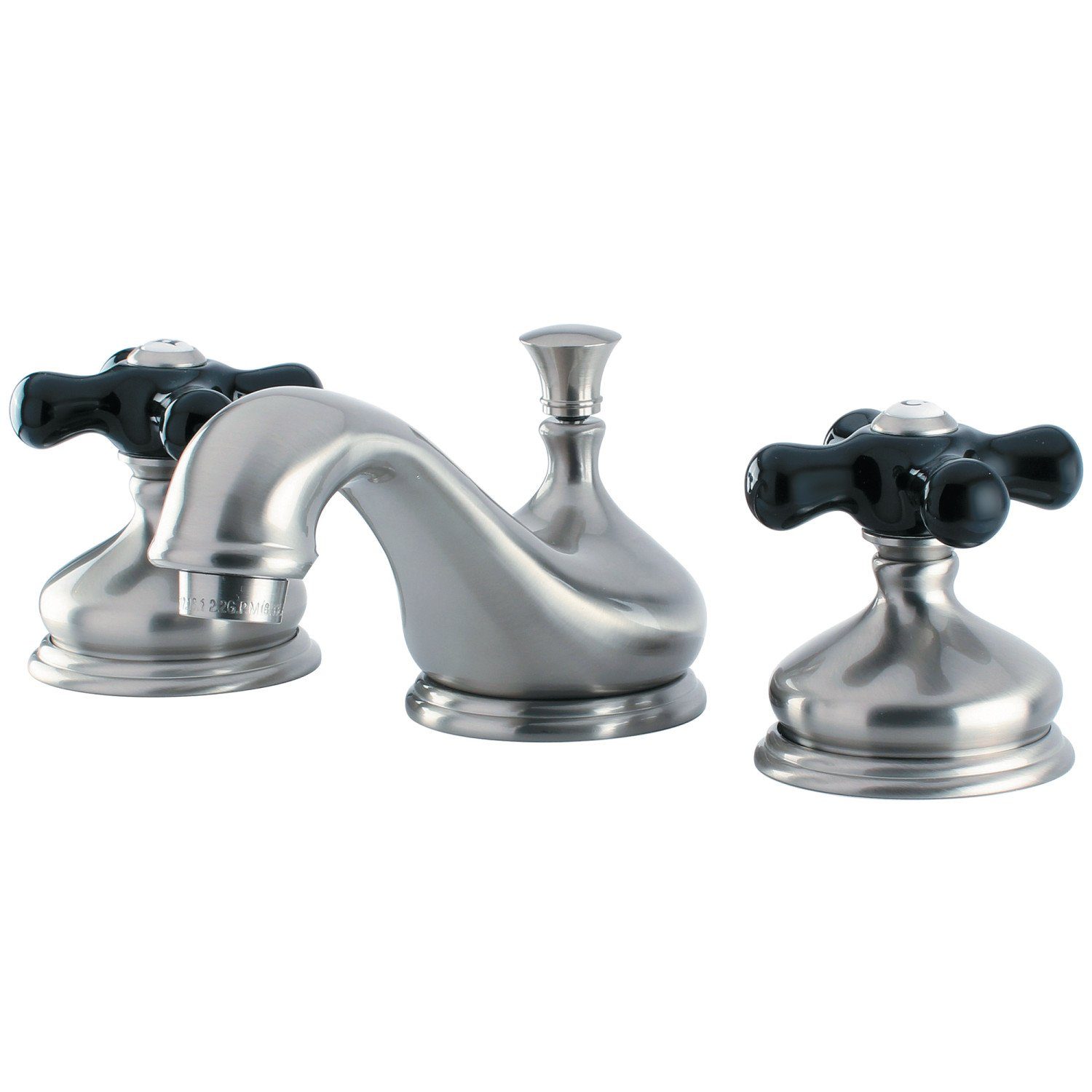 Duchess Two Handle 3 Hole Deck Mount Widespread Bathroom Faucet with Brass Pop Up Drain - Elegant Brass Finish for Vanity Sink - Perfect for Master Bathroom & Powder Room Renovations